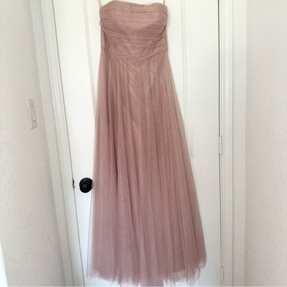 BHLDN x Jenny Yoo 4 Blush Pink Ryder Tulle Convertible Formal Bridesmaids Dress - Picture 2 of 11